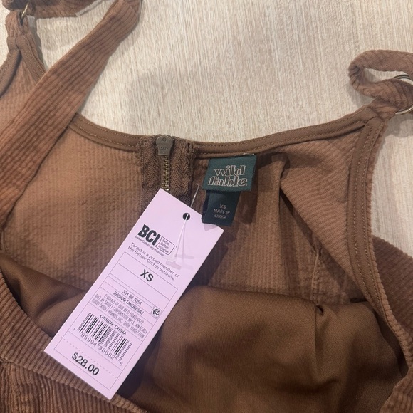 NWT Brown Corduroy fitted Wild Fable dress size XS - Picture 8 of 10